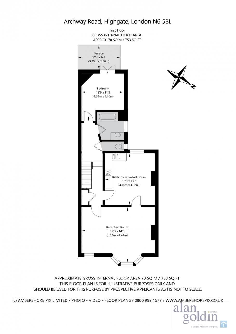 Floorplan for Archway Road, N6