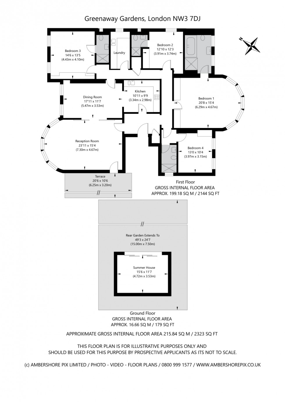 Floorplan for Greenaway Gardens, NW3