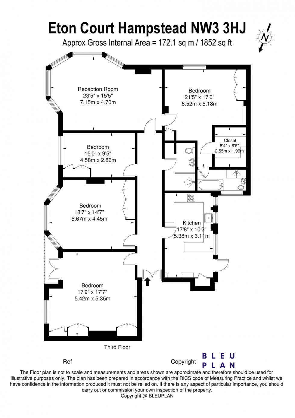 Floorplan for Eton Court, NW3